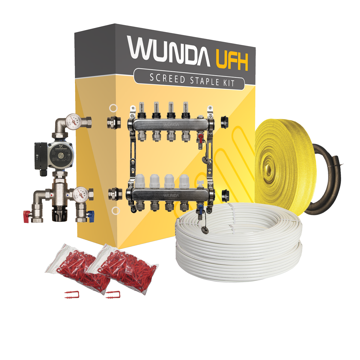 Underfloor Heating Staple Screed Kit (Grundfos Pump)