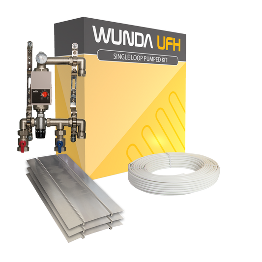 Small Area Spreader Plate (2 x Channel) Joist Heating Kit covers up to 24m² (Wilo Pump)