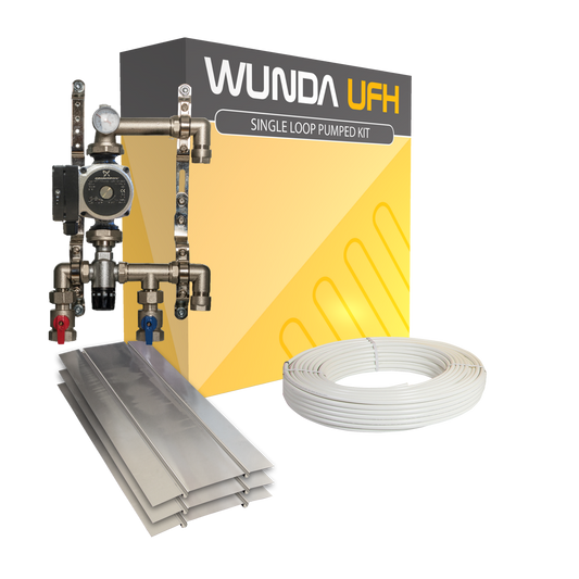 Small Area Spreader Plate (2 x Channel) Joist Heating Kit covers up to 24m² (Grundfos Pump)