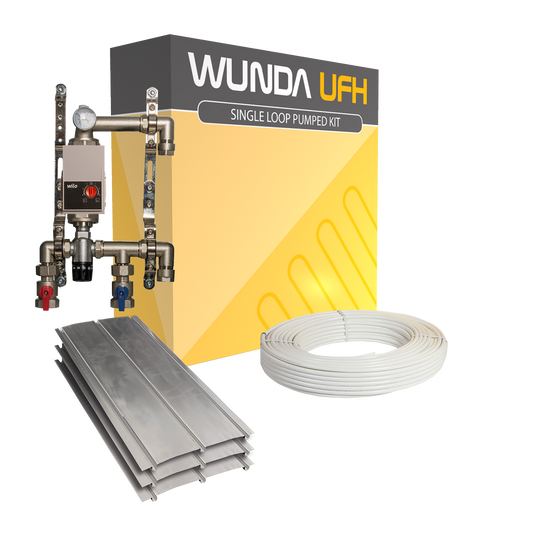 Small Area Spreader Plate (3 x Channel) Joist Heating Kit covers up to 18m² (Wilo Pump)